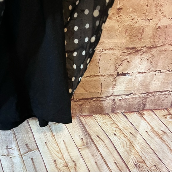 INC International Concepts black polka white dot cami dress size XL - Picture 5 of 6